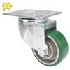 3 inch PU Swivel Caster Industrial Steel Plate Swivel Iron Roller Wheels for Trolley Cart