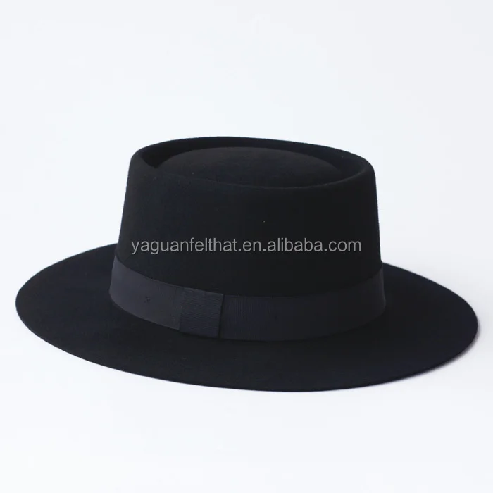 flat top felt hat