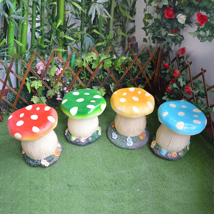 New Garden Mushroom Decoration Colorful Outdoor Kids Table Set