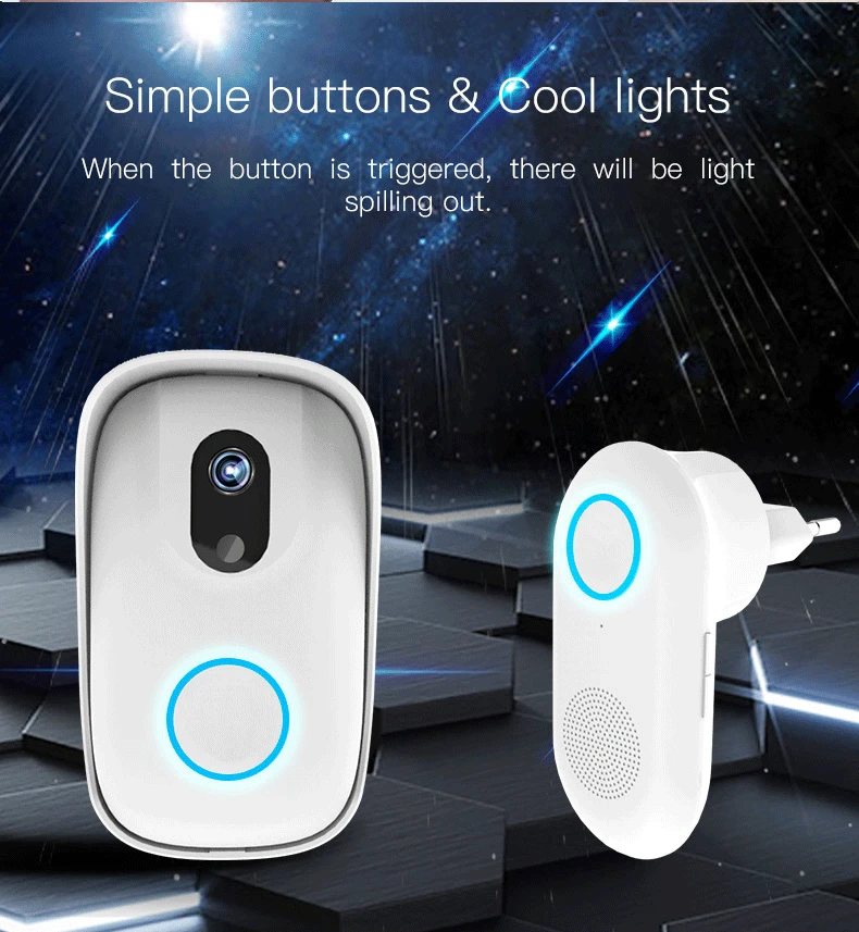 Long Life Battery Powered Home Security Alarm System Wifi Doorbell