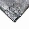 100% Polyester Grey Color Flip Up Reversible Double Sides Sequin Fabric with Good Color