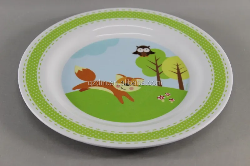Custom Print 8" Melamine Kid's Dinner Plate FDA LFBG