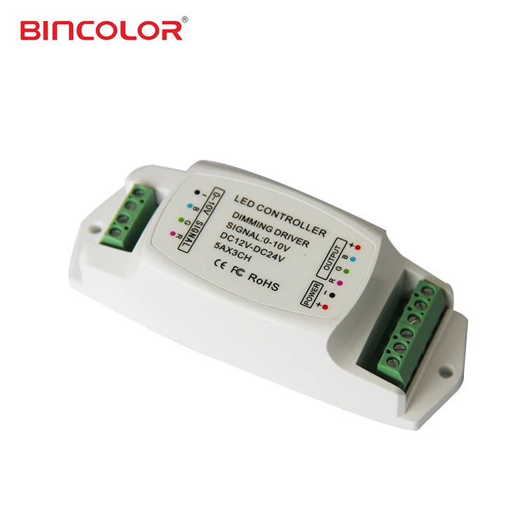 BC-330-5A 3 channel 360w 5A led rgb strip  0-10v dimming controller