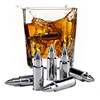 Food Glass Human- Eco Stainless Steel bullet Shaped ice cube with Tongs bar accessories Whiskey rocks March Expo hot sales