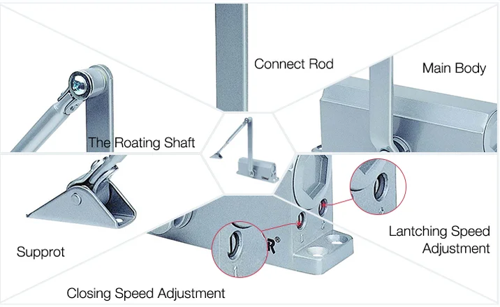 Heavy Duty Access Control System 950mm Automatic Door Closer
