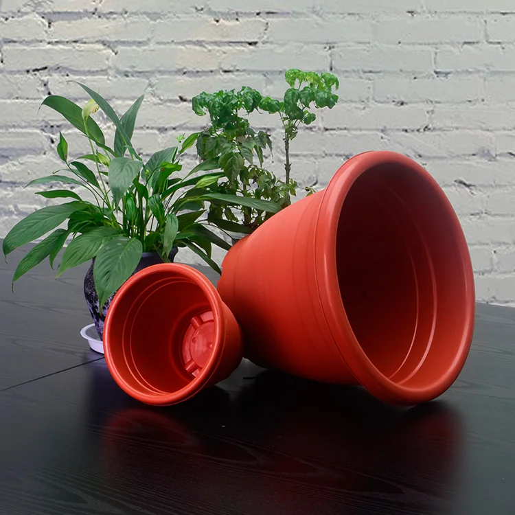 Bright Color Flower Pot Cheap Plastic Flowerpots Decorative Plant Pot