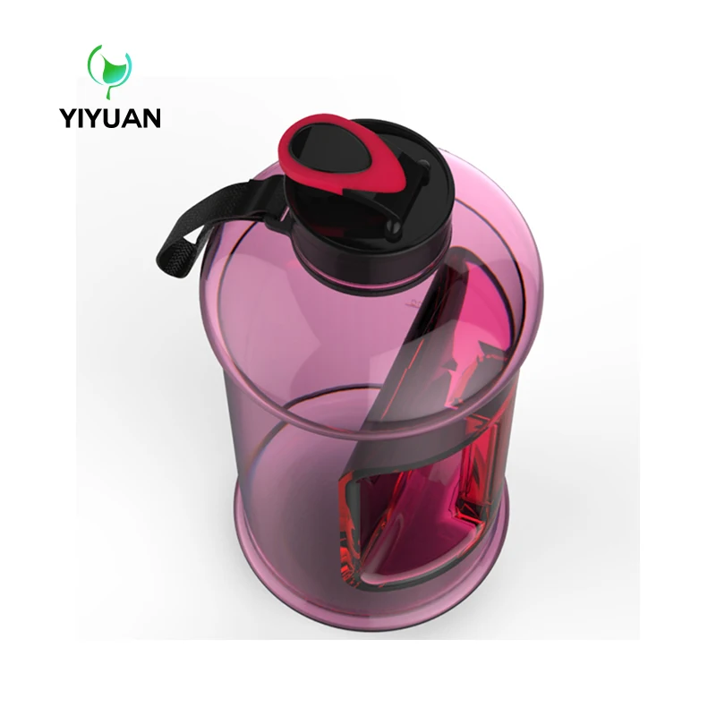 QuiFit Botella de Agua de 1 Gal/ón BPA Gratis Botella de Agua Potable Reutilizable de pl/ástico con Tapa de Acero Inoxidable
