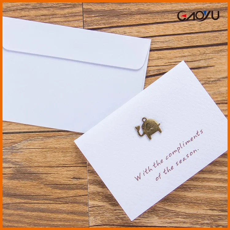 2017 Korea Envelope Design Blank Lovely Custom 3D Thank You Mini Gift Card