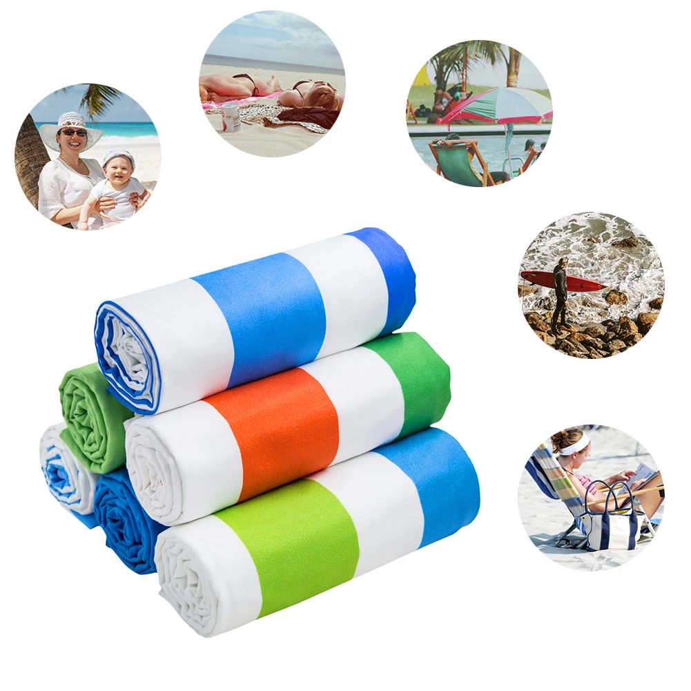 Promotional quick drying suede microfiber printed beach towel, View ...