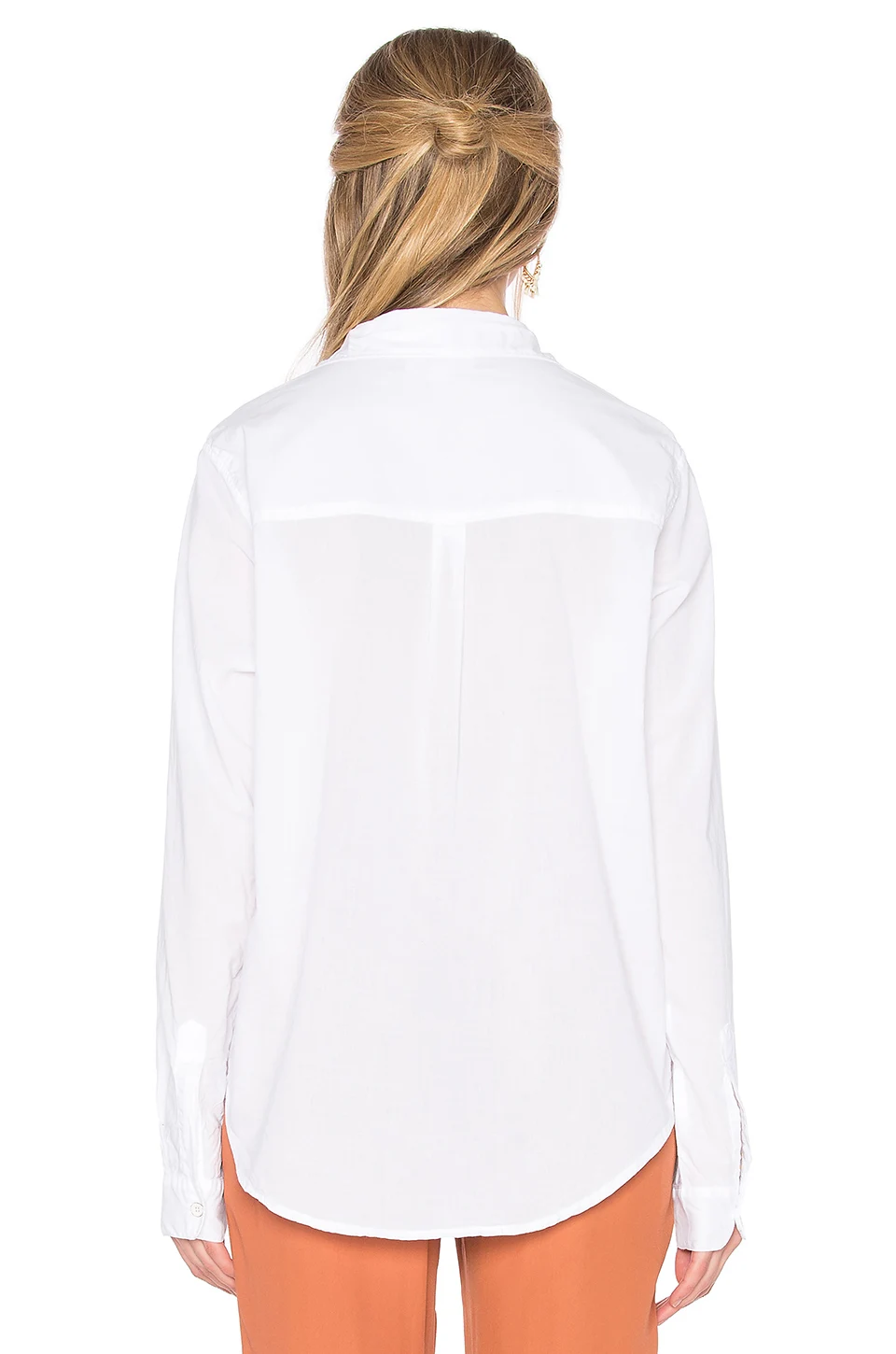 Custom White 100% Cotton Long Sleeve Women Uniform Blouses - Buy ...