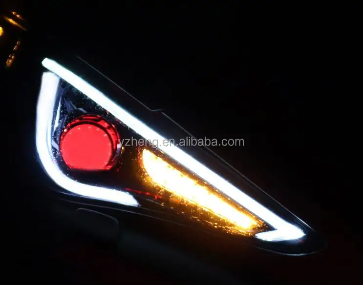 Vland factory car headlight for Sonata 2011-2014 LED Head light LED DRL plug and play