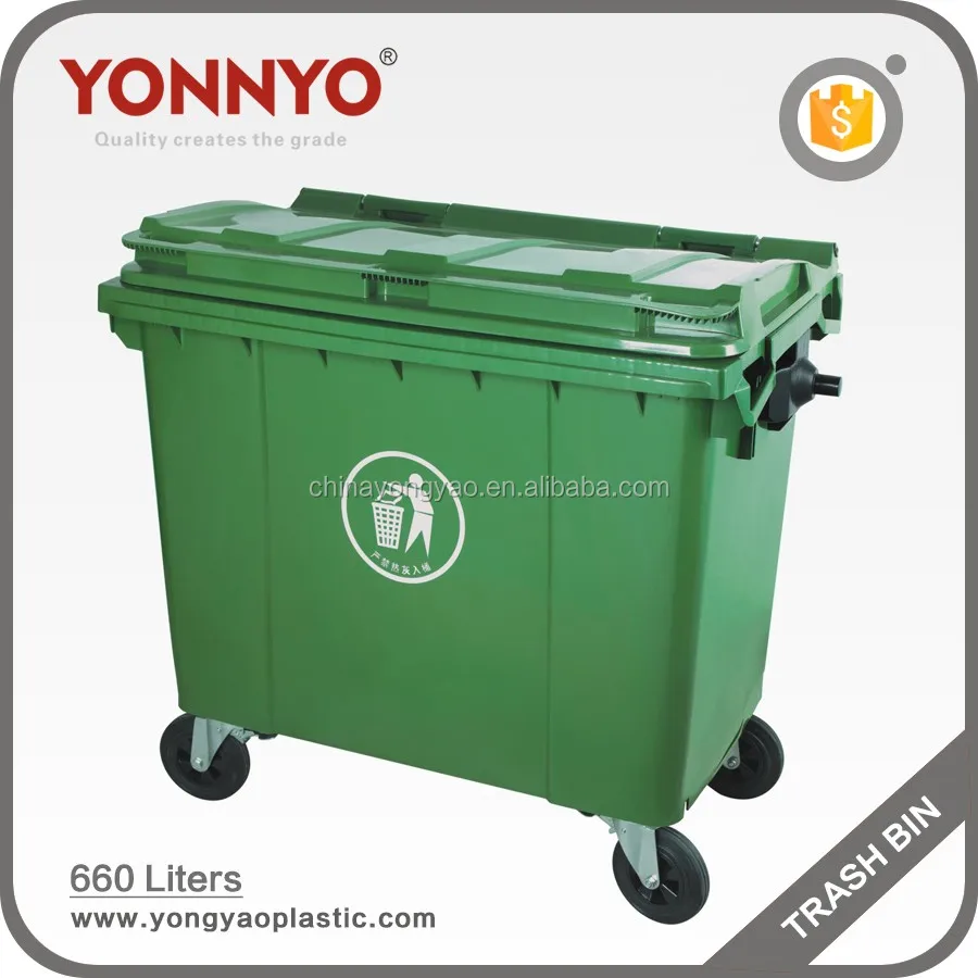 Plastic Dustbin 660 Liter Garbage Bin 