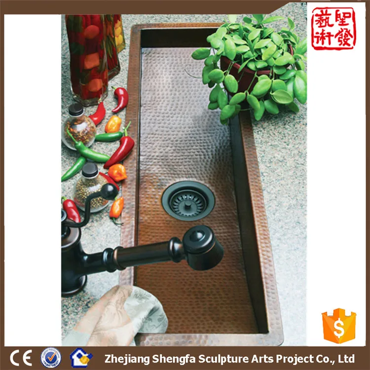 river copper bar sink