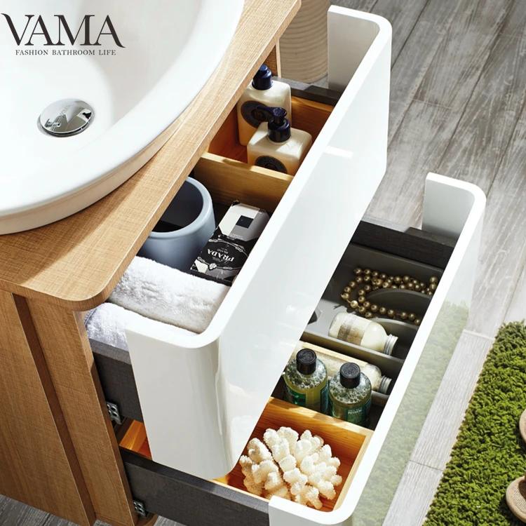 Vama 600mm 2019 Nuevo Blanco Brillante Flotante Mueble De Baño Con