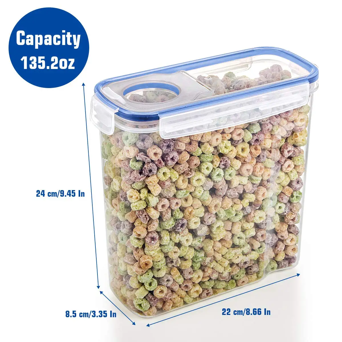 Cereal Containers Storage Set Large - Pack of 3 (4L,135.2 Oz