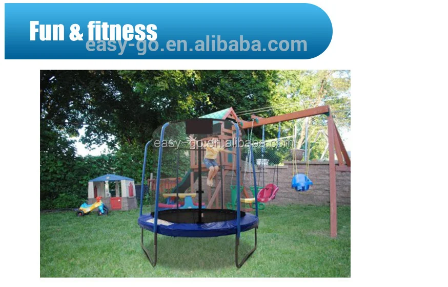 Easy Go Hot 8ft Jumptek Trampoline With Top Ring Enclosure System Pass Ce Certificate Buy Trampolin Product On Alibaba Com