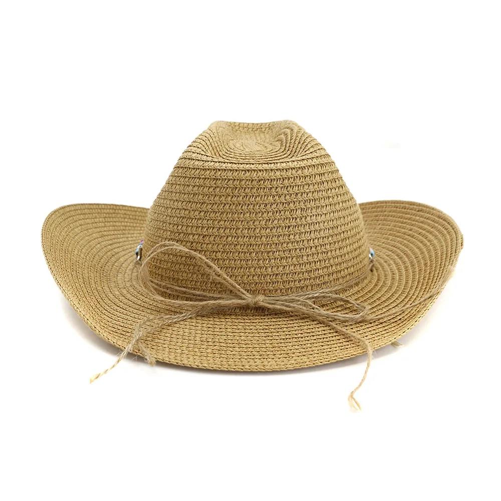 Men Women Paper Straw Cowboy Hat Mexico Sombreros Summer Holiday Beach