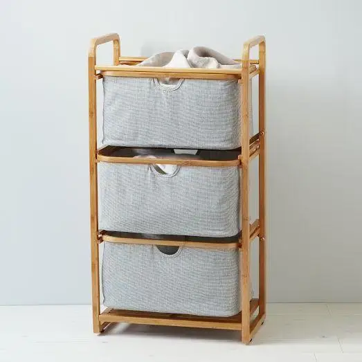 Decorative Bamboo Trim Gray Triple Shelving Laundry Storage Hamper Decorative Bamboo Trim Gray Triple Shelving Laundry Storage Hamper Laurdry Shelf Product On Alibaba