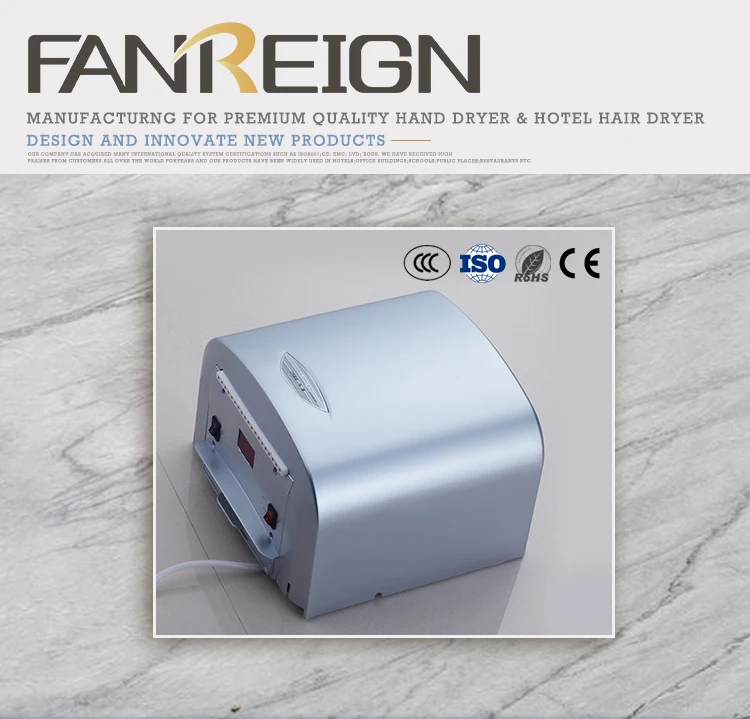 2018 New Design Dry Super Quiet Commercial High Speed Automatic Electric Hand Dryer Silver With