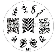 2015 new A Series A21 Nail Art Polish DIY Stamping Plates Image Templates Nail Stamp Stencil
