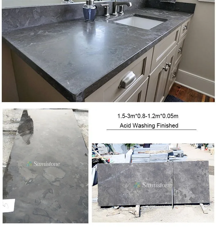Samistone Blue Limestone Slab Natural Bluestone Slabs For Outdoor Table