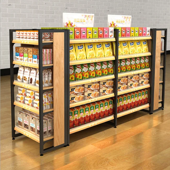 New Design Attractive Gondola Supermarket Wooden Shelf ...