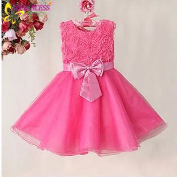 old rose flower girl dress
