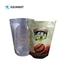 aluminum foil side gusset package/heat seal Zip Lock kraft paper bags/500g coffee packaging bags with valve