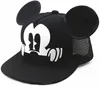 Hot selling stylish cool Mickey style black big mouse ear Baseball hats hiphop snapback children child baby cute kids mesh caps