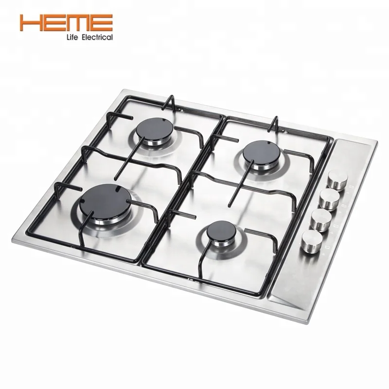 Popular Kitchen Appliance Stainless Steel Panel Gas Hob 4 Burner