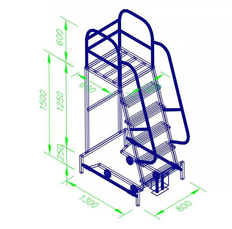 Площадка для обслуживания арматуры. Модель устройства передвижной лестницы. Передвижная лестница. Чертёж передвижной волокуши для рыбалки из металла.