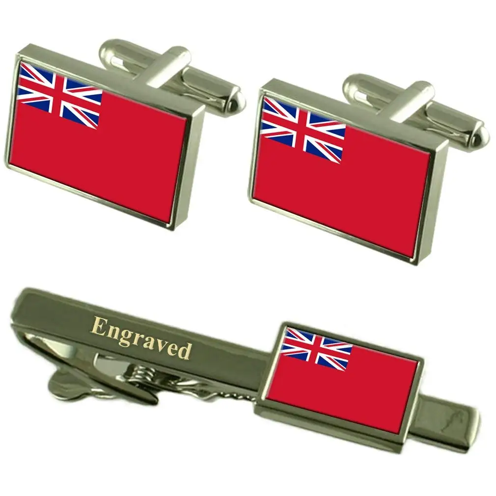 Spain Spanish Flag Round Tie Bar Clip Clasp Tack Gold