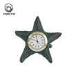 Handicraft antique bronze Cast Iron small desk clock for home decoration
