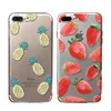 Cute mobile phone case pineapple strawberry transparent TPU phone cover For Iphone 7