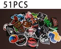 2016 Free Shipping Fixed Collocation 51PCS Mixed Decor Toy Laptop Stickers For Kids Otorcycle Skateboard Doodle