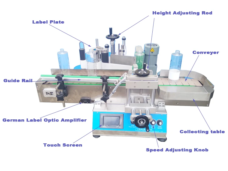 Factory Jar Round Bottle Labeling Machine Semi Automatic Label Equipment Manual Sticker Label Machine for Plastic Glass Bottle