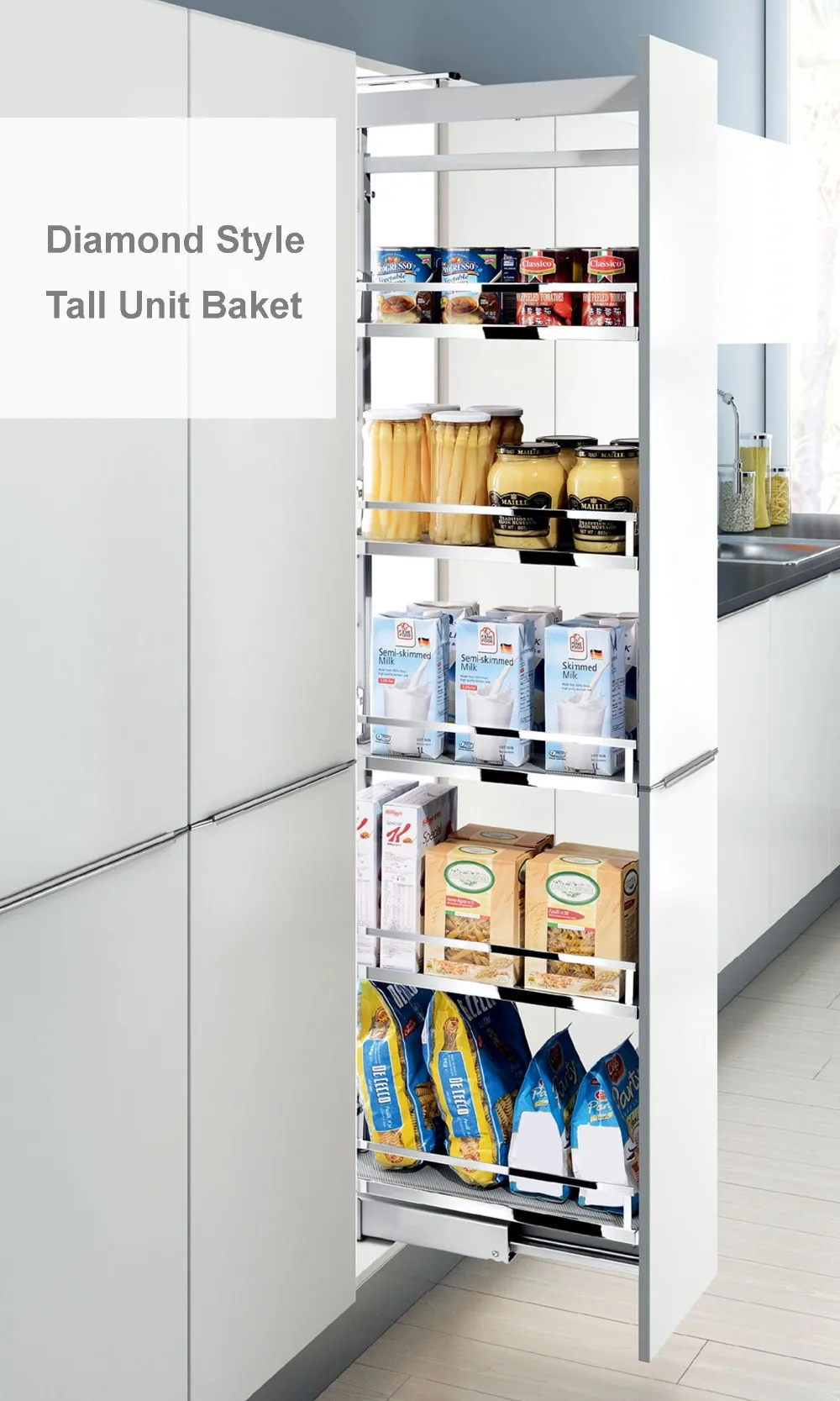 Tall Pantry Pull-out Cabinet - Organization - Diamond