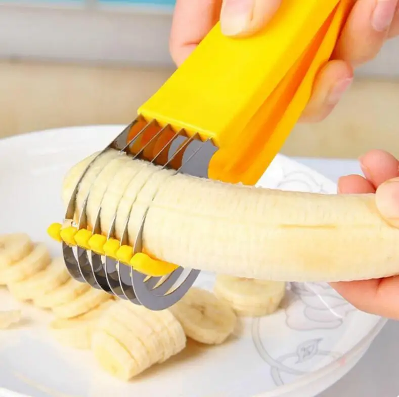 Banana Slicers Cutter,Kitchen Tool Slice Chop Banana Chips Banana