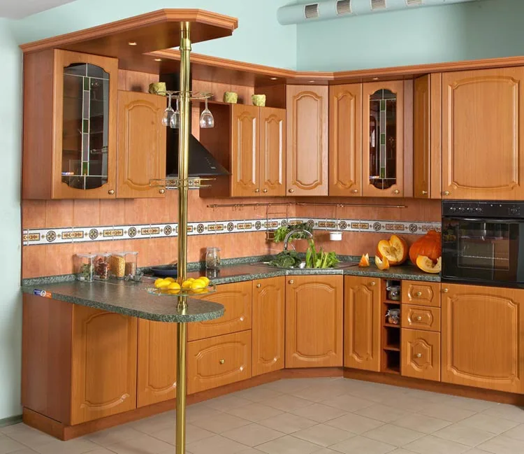 Integrated Combined Modular Pvc Kitchen Corner Kitchen