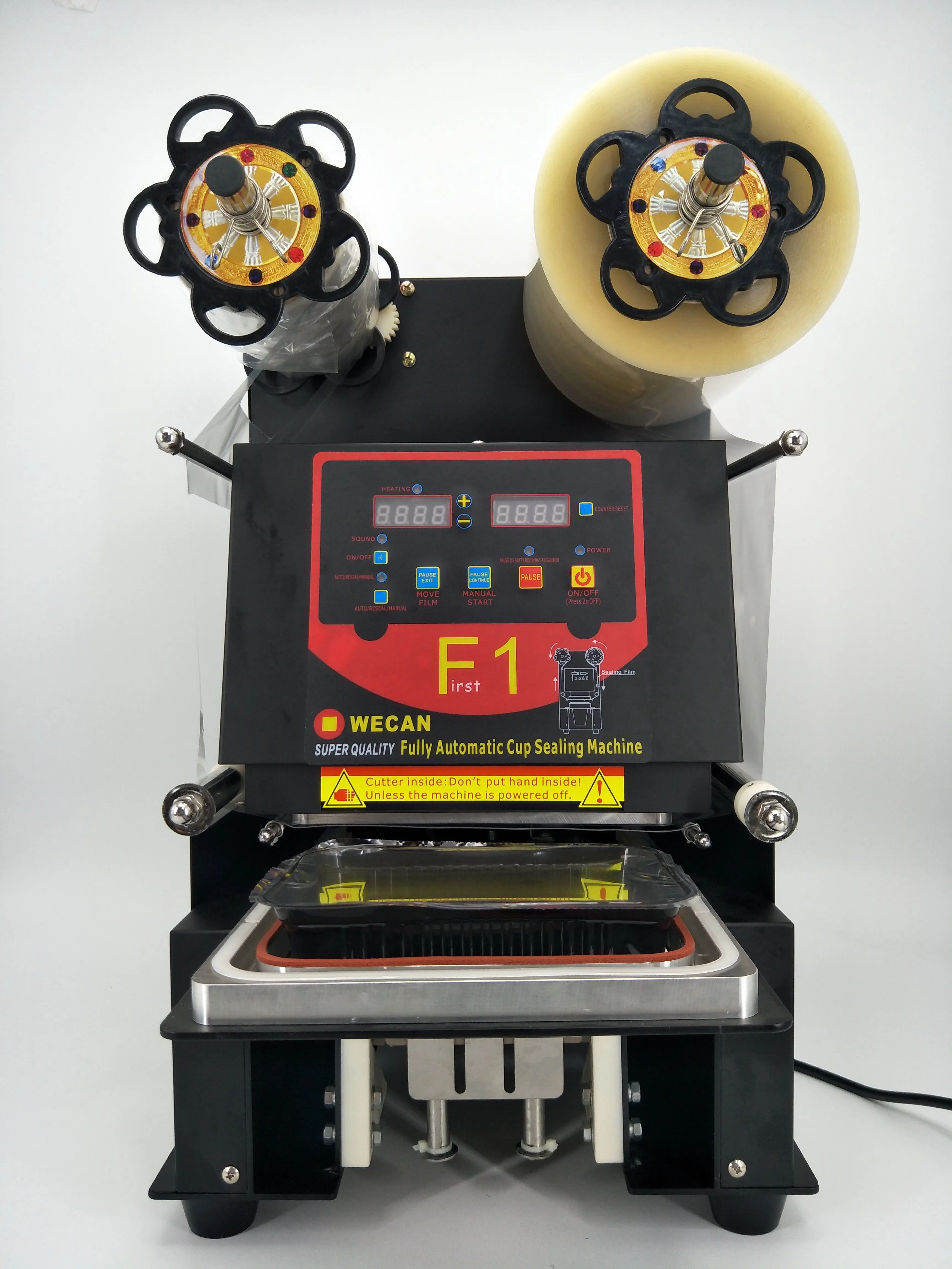 Customized Plastic Juice Cup Sealing Machine And Yogurt Cup Sealer