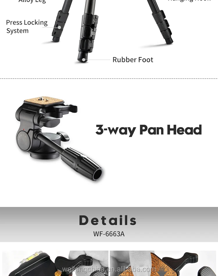 professional portable camera stand with 3/8 screw high quality Aluminum alloy  great tripod for dslr phone
