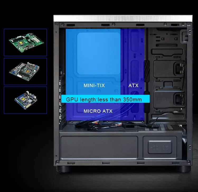 Black Secc Aluminum Custom Mid Tower Pc Case Buy Pc Tower,Pc Tower
