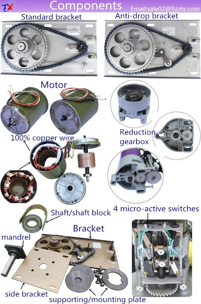 rolling door motor components