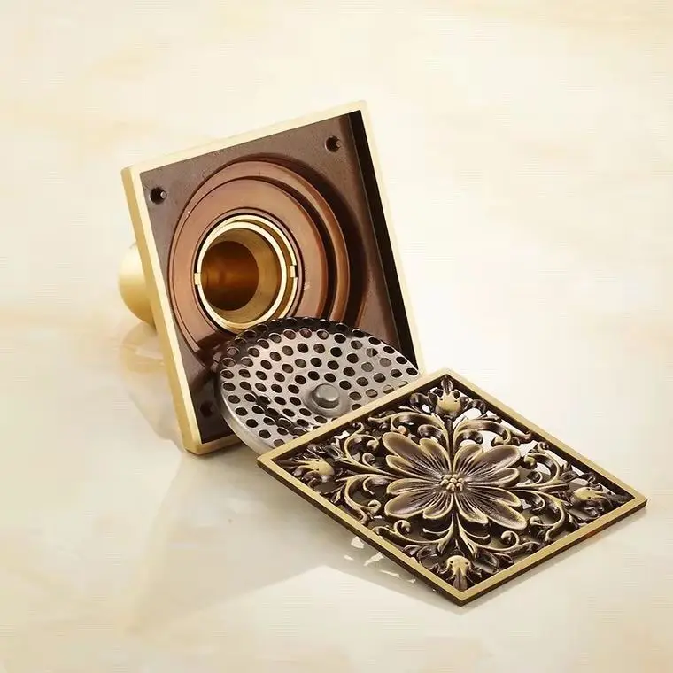 Yl19 Best Selling Bathroom Hotel Brass Shower Floor Drain With