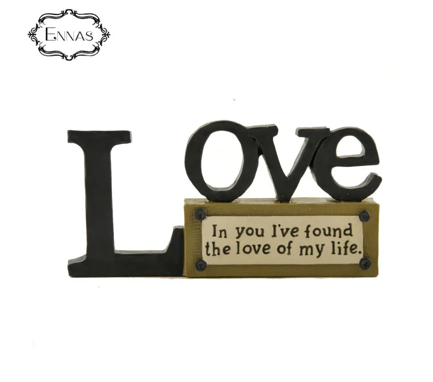 "LOVE" "HOPE" "DREAM" Indoor decoration souvenir customized polyresin word plaques