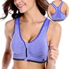 Cotton shock absorber active zipped support bra