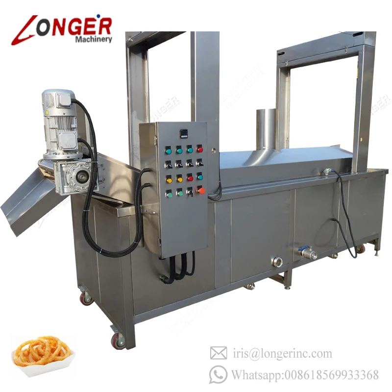 Double Commercial Gari Frying Machine Restaurant Spiral Potato Deep