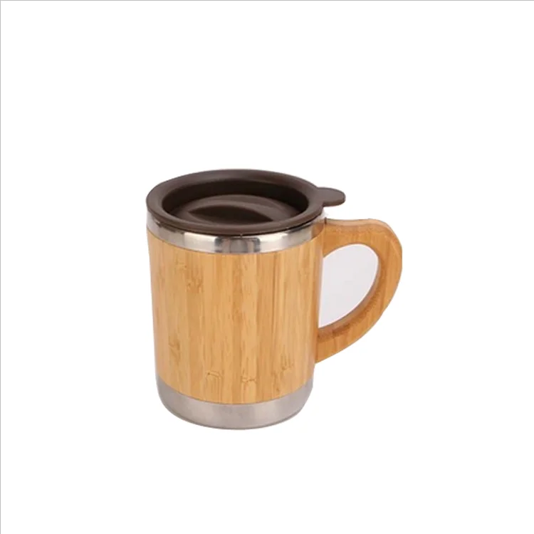 Blank Bamboo Coffee Mug Stainless Steel Water Bottle Wine Cup With Handle -  Buy Stainless Steel Bamboo Water Bottle,Coffe Mug,Wine Cup With Handle