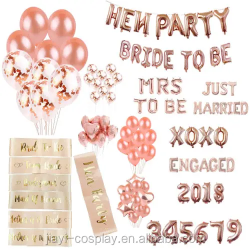 Rose Gold Foil /& Latex Balloons Sets Helium Wedding Birthday Hen Party Decor