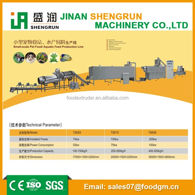 Customized adult dog food making machine for factory